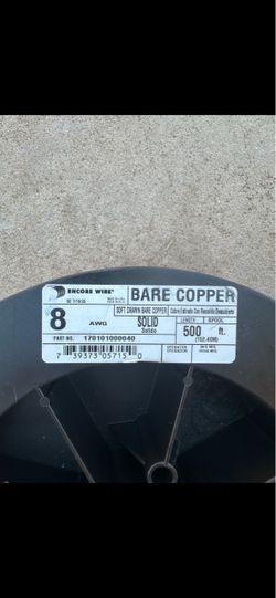 500ft spool #8 bare copper