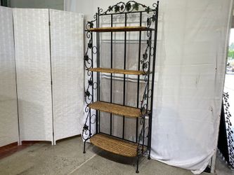 Wrought Iron Grape Vine Folding Baker’s Rack