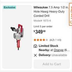 Milwaukee Corded Drill