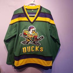 Mighty Ducks Goldberg 33 Jersey Sewn Green Yellow Purple Brand New NWOT size M selling for only $25
FIRM