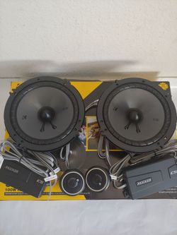 KICKER 1 PAIR 6.5" 300 WATTS COMPONENT SET WITH CROSSOVER CAR SPEAKER