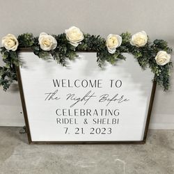 Welcome to the night before sign