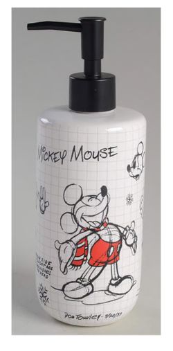 2 Disney Mickey Christmas Sketchbook Soap/Lotion Dispensers