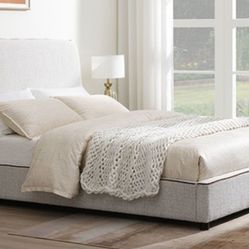 Brand New Oat & Brown Queen Bed Frame (Available In Eastern King)