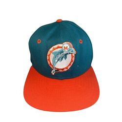 Miami Dolphins HAT New Era Pro Model Dupont Visor SnapBack 1990S