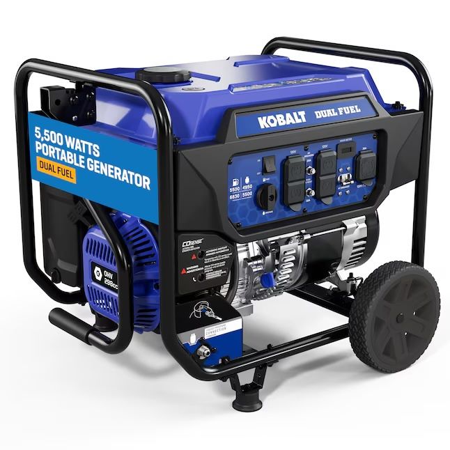 Kobalt 49 State 6830 / 5500 -Watt Dual fuel Portable Generator