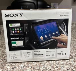 Sony touchscreen car stereo and Jensen 10” subwoofer