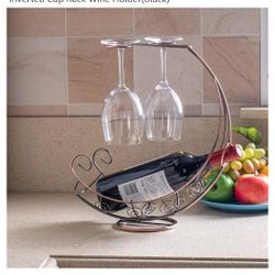 Wine Rack Retro Wine Rack Pirate Ship Style Wine Rack European Style Wine Glass Rack Wine Rack Ornaments Inverted Cup Rack Wine Holder(Black)