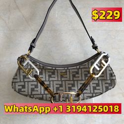  Fendi Italy o’lock swing Crossbody Bag Large Canvas FF Logo Classic Rare GORGEOUS!