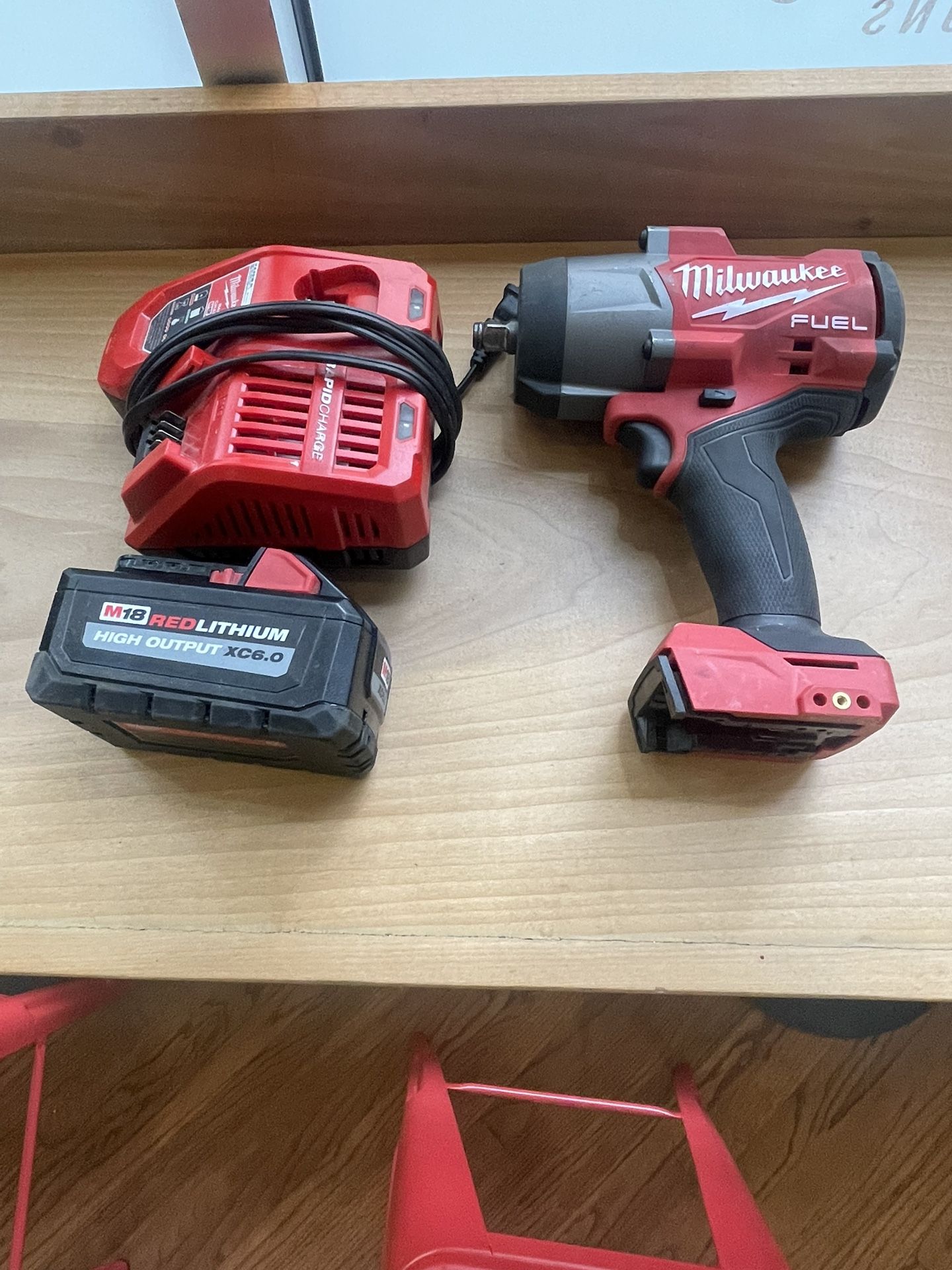 Milwaukee M18 Impact Wrench , Rapid Charger And 6.0 Battery