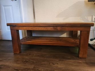 Pine wood coffee table