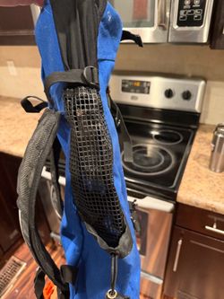 Blue Hydration Backpack with Mesh Pocket