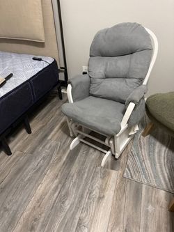 Gray & White Nursery Glider Chair