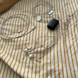 New iPhone Charger And Wall Piece With Apple Watch Charger And iPhone Headphones Everything For 35.00 Need Gone Today 