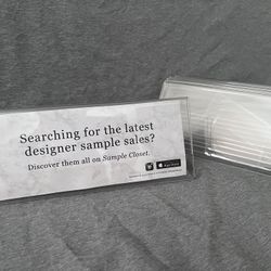 Clear Acrylic Sign Holder - 6 pack (8 1/2” x 3 3/4”)
