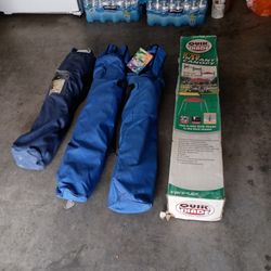 Three Aluminum Folding Chairs And 8x8 Instant Canopy Hardly Used