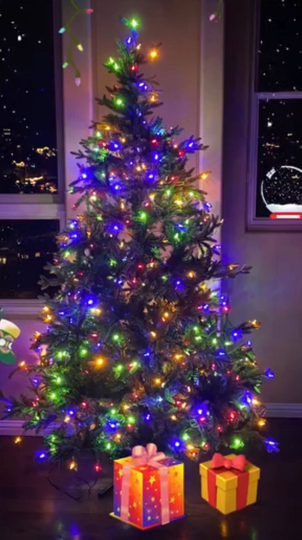 Home Accents Holiday 7.5 Ft. Lanier Noble Fir LED Pre-Lit Christmas Tree