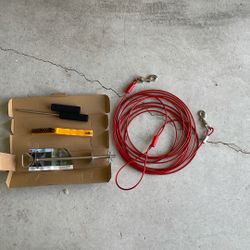 BV Dog Tie Out Cable 30 Feet - Heavy Duty Outdoor Chain for Dogs up to 125 Lbs & TOMBABY High Quality Dog Mooring Stake, Dog Stake Up to 200 Pounds, O