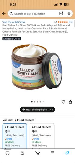 Crogooe Tallow Honey Balm Face & Body Moisturizer