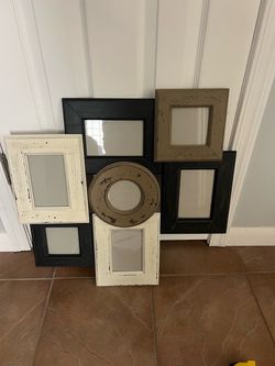 Rustic Distressed Photo Frame Set of 6
