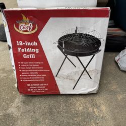 18-inch Folding Grill By Barbeque Chef - 200 Sq. In 18”