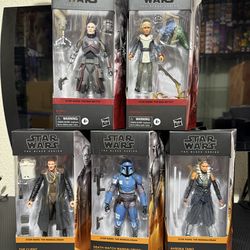 Hasbro Star Wars The Black Series lot of 5 figures - The Mandalorian and The Bad Batch