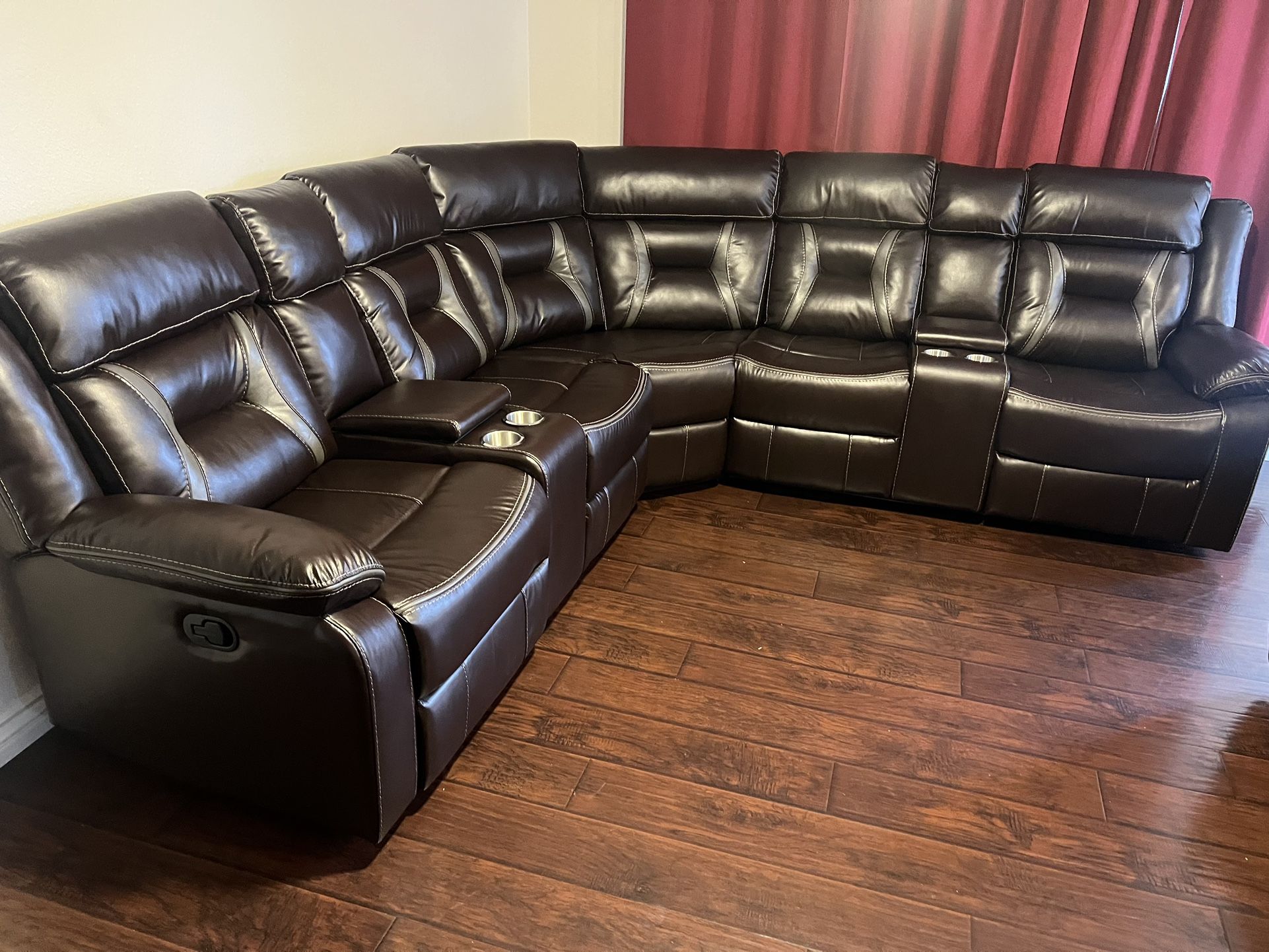 New Recliner Sectional Couch Includes Free Delivery