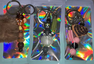 Handmade beaded keychains