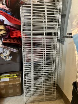 Bulk Lot 12-Inch White Wire Closet Shelving Pieces up to 45" Long 5 piece