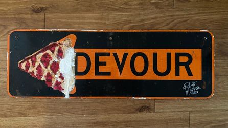 Original Pop Art Painting on Metal DEVOUR Cherry Pie