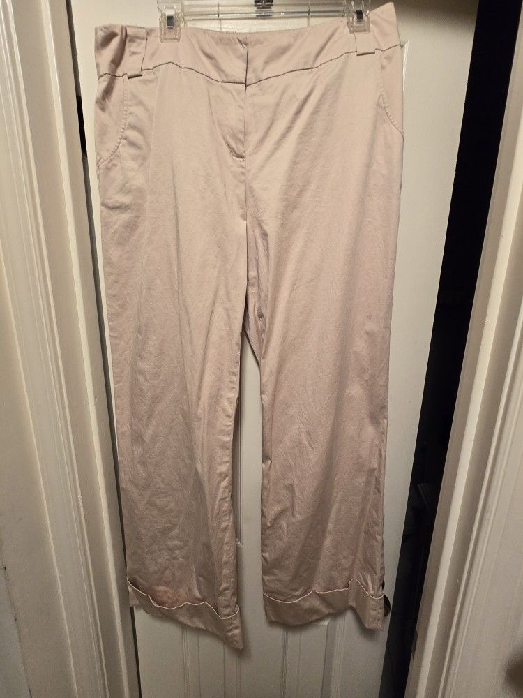 Beige Casual Pants