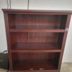 Dark Wood 3-shelf Bookcase