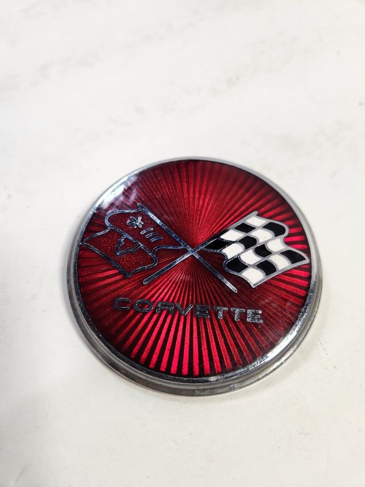 Chevrolet Corvette Gas Fuel Door Lid Emblem 1(contact info removed) OEM Car Auto Petroliana