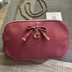 Like New Coach  Crossbody Bag Strawberry Pink 