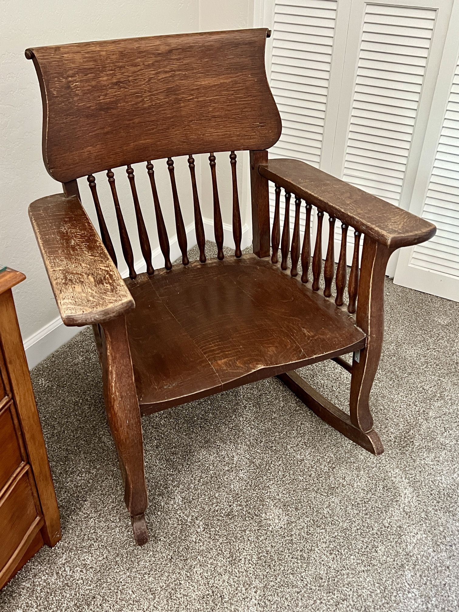Antique Oak Rocking Rocker Chair