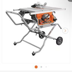 RIDGID 15 Amp 10 in. Portable Corded Pro Jobsite Table Saw with Stand