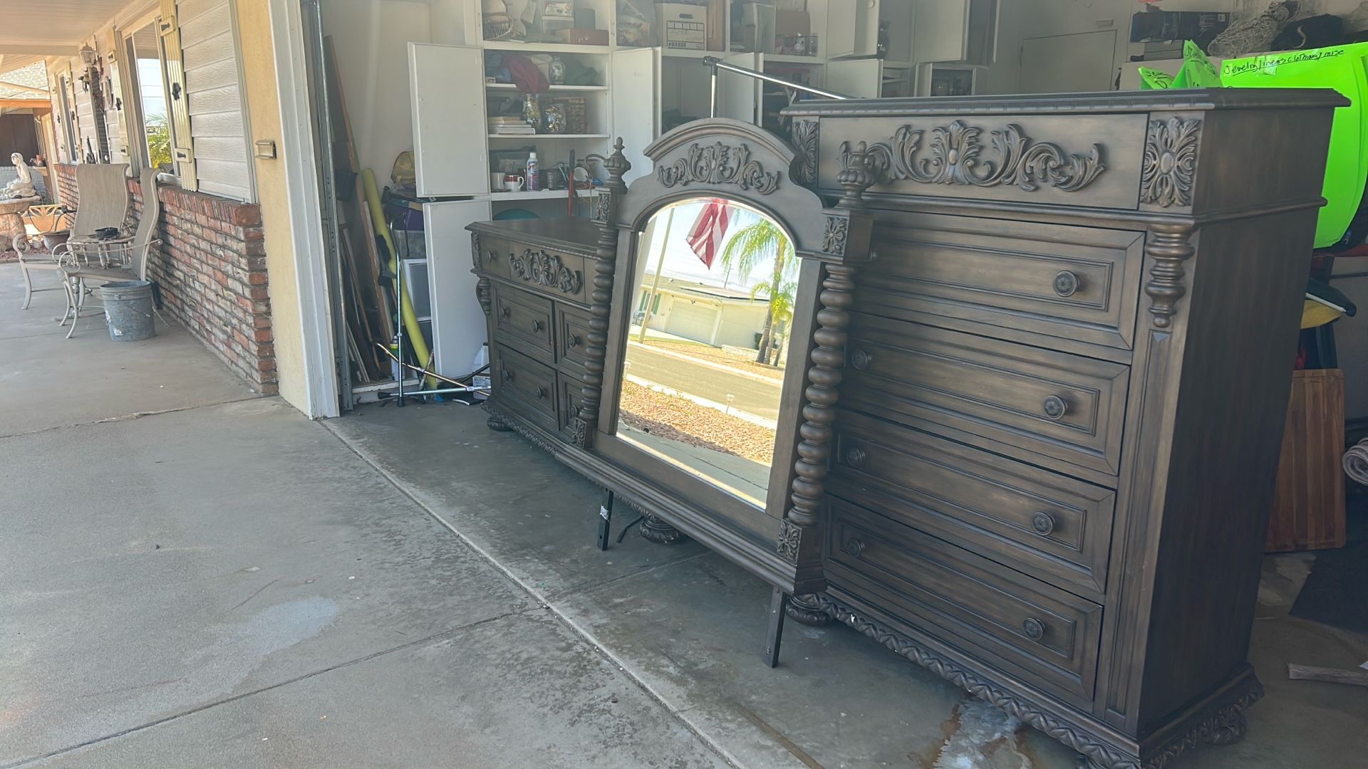Klaussner Tall Drawer And Dresser W/mirror