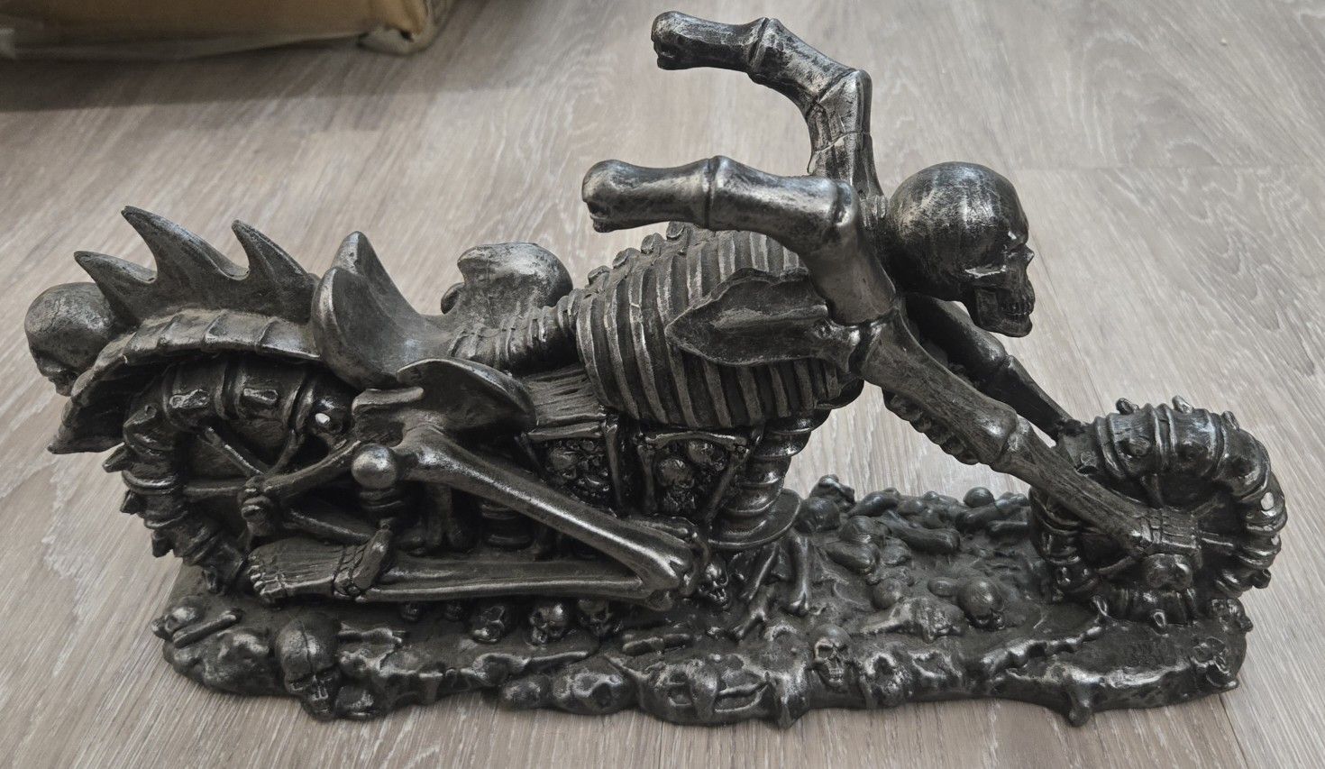 Cool Skeleton Chopper Statue Figurine