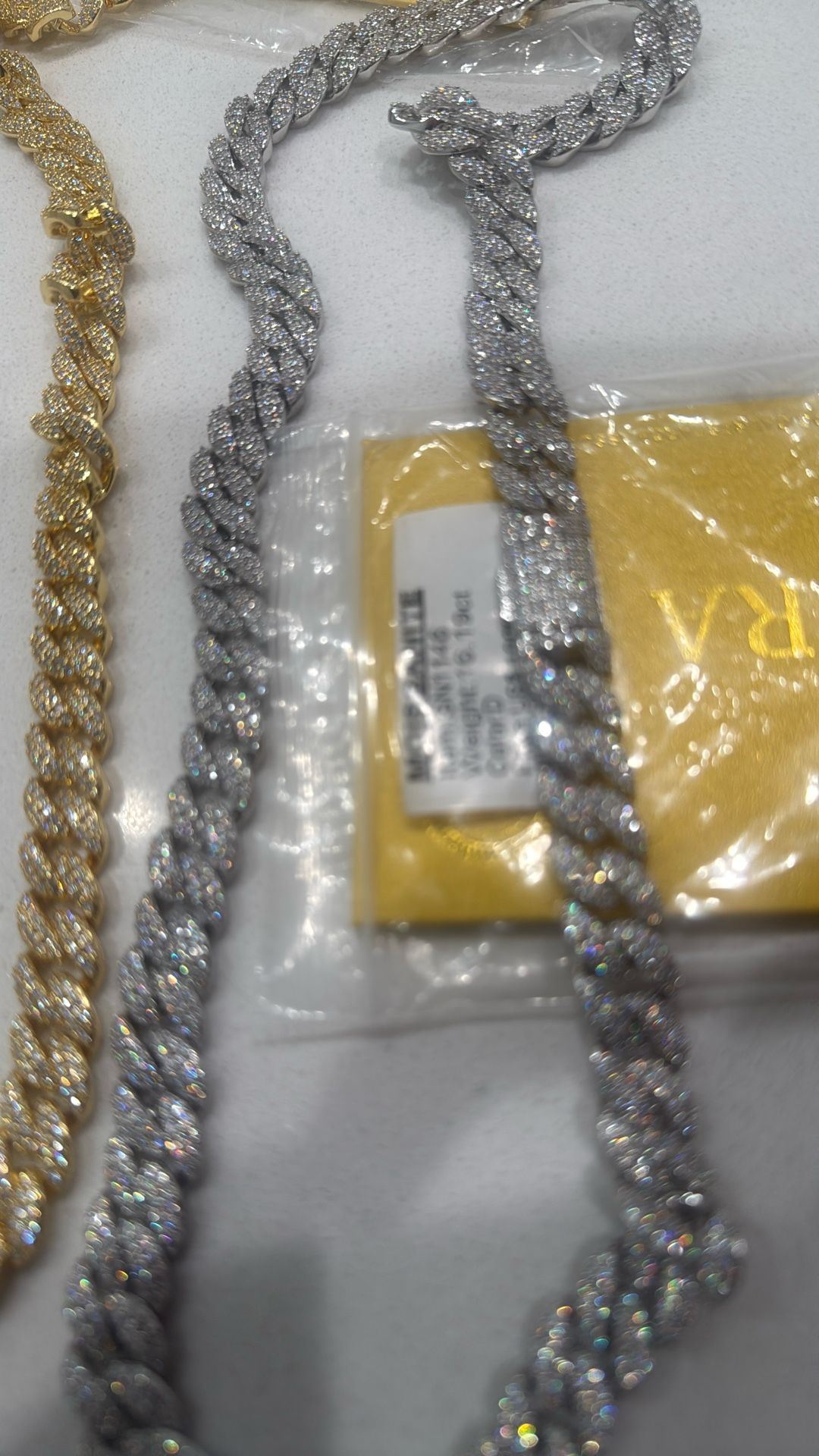Mossinate Diamond Cuban Necklace 22β