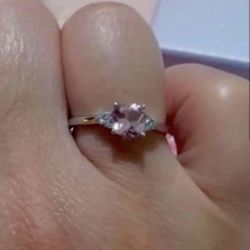 Morganite Ring 925 Sz 7,8,9