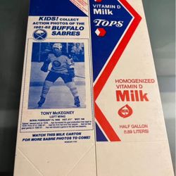 Buffalo Sabres Tony McKegney Old Flat Milk Carton 