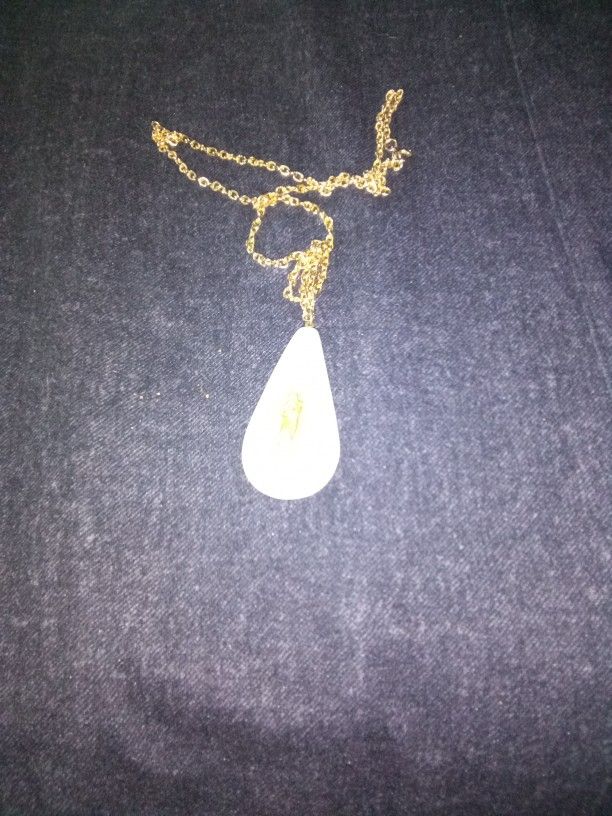 Gold-plated Necklace With Moonstone