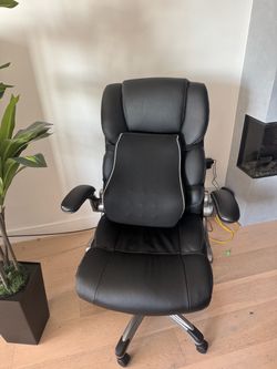 Black Office Chair with Lumbar Support