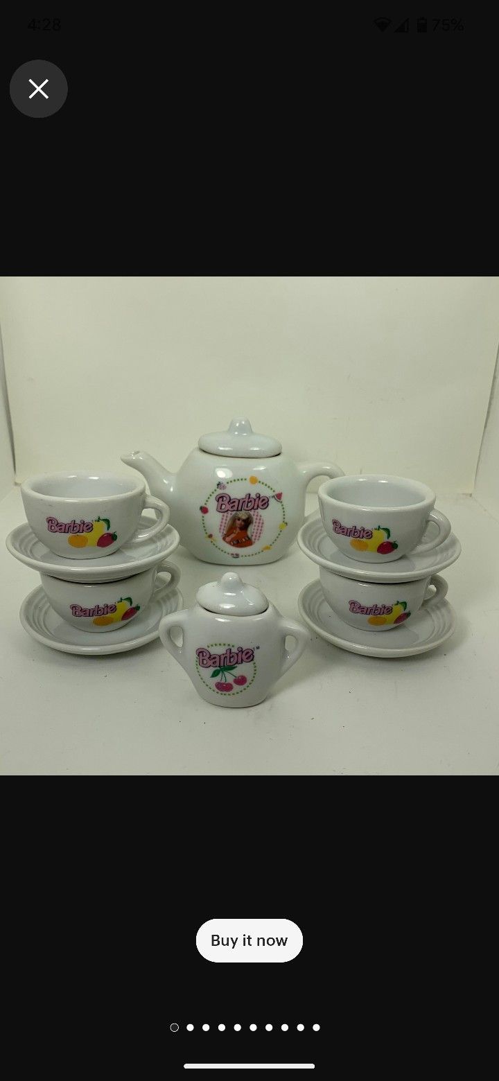 Vintage Barbie Tea Set