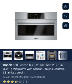 Bosch Microwave Oven New Never Used