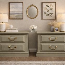 Vintage Wood Nightstands