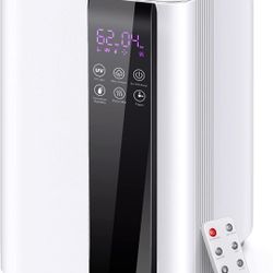 Humidifiers for Bedroom Large Room, 5L Cool and Warm Mist Top Fill Humidifier with 3 Speed Humidistat,Auto Shut-Off, for Baby Kids at Home Yoga, Lasts