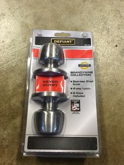 Defiant keyed entry door knob