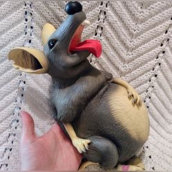 Gemmy Fat Rat 15&quot; Talking Animated Rubber WORKS Halloween Vintage 