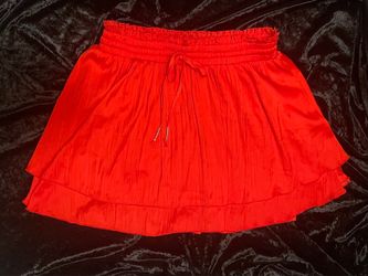 Bright Red/Orange Flare Skirt